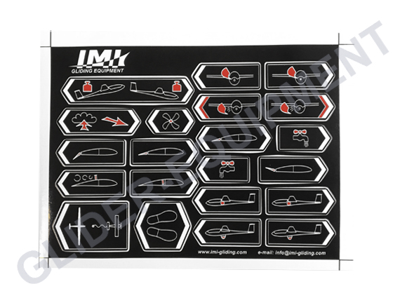 IMI Cockpit placards black [IMI-CSV-B]